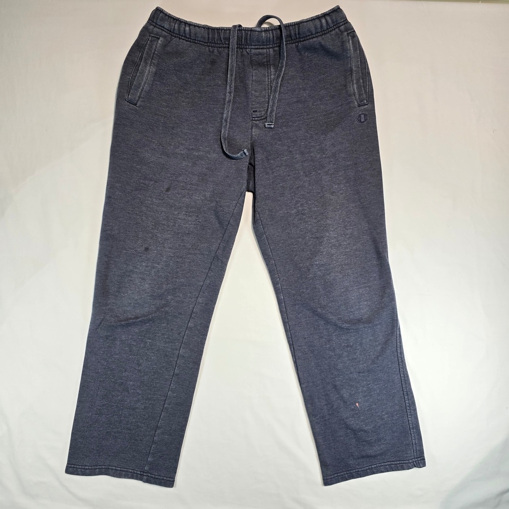 Champion Elite Mens Large Gray Heather Straight Leg Sweatpants Drawstring Pocket